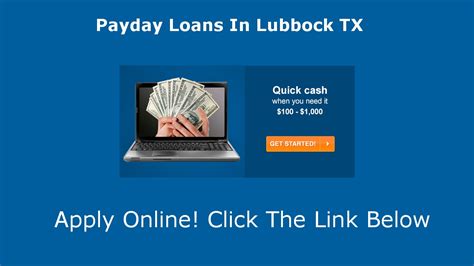 Payday Loans Lubbock Bad Credit